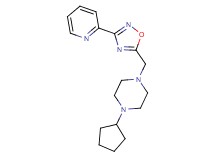 1-cyclopentyl-4-{[3-(2-pyridinyl)-1,2,4-oxadiazol-5-yl]methyl}piperazine