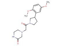 4-{2-[3-(2,5-dimethoxyphenyl)-1-pyrrolidinyl]-2-oxoethyl}-2-piperazinone