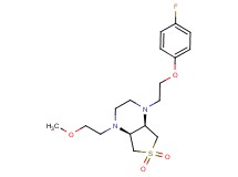 (4aS*,7aR*)-1-[2-(4-fluorophenoxy)ethyl]-4-(2-methoxyethyl)octahydrothieno[3,4-b]pyrazine 6,6-dioxide