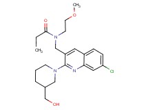 N-({7-chloro-2-[3-(hydroxymethyl)-1-piperidinyl]-3-quinolinyl}methyl)-N-(2-methoxyethyl)propanamide