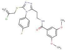 N-{2-[5-[(2-chloro-2-propen-1-yl)thio]-4-(4-fluorophenyl)-4H-1,2,4-triazol-3-yl]ethyl}-3,5-dimethoxybenzamide