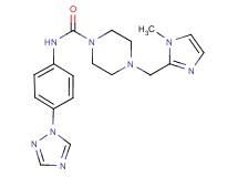 4-[(1-methyl-1H-imidazol-2-yl)methyl]-N-[4-(1H-1,2,4-triazol-1-yl)phenyl]piperazine-1-carboxamide