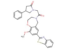 1-{2-[7-(1,3-benzothiazol-2-yl)-9-methoxy-2,3-dihydro-1,4-benzoxazepin-4(5H)-yl]-2-oxoethyl}-4-phenyl-2-pyrrolidinone
