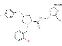 (4R)-4-[(4-fluorophenyl)thio]-1-(2-hydroxybenzyl)-N-[(4-methyl-1,2,5-oxadiazol-3-yl)methyl]-L-prolinamide