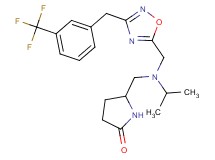 5-{[isopropyl({3-[3-(trifluoromethyl)benzyl]-1,2,4-oxadiazol-5-yl}methyl)amino]methyl}-2-pyrrolidinone