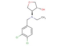 (3R*,4S*)-4-[(3,4-dichlorobenzyl)(ethyl)amino]tetrahydrofuran-3-ol