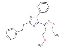 2-[5-[4-(methoxymethyl)-5-methylisoxazol-3-yl]-3-(2-phenylethyl)-1H-1,2,4-triazol-1-yl]pyridine