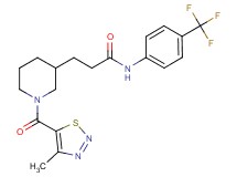 3-{1-[(4-methyl-1,2,3-thiadiazol-5-yl)carbonyl]-3-piperidinyl}-N-[4-(trifluoromethyl)phenyl]propanamide