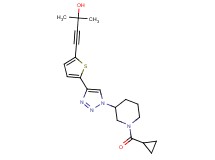 4-(5-{1-[1-(cyclopropylcarbonyl)piperidin-3-yl]-1H-1,2,3-triazol-4-yl}-2-thienyl)-2-methylbut-3-yn-2-ol