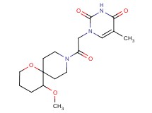 1-[2-(5-methoxy-1-oxa-9-azaspiro[5.5]undec-9-yl)-2-oxoethyl]-5-methylpyrimidine-2,4(1H,3H)-dione