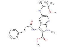methyl 5-[(2-hydroxy-1,2-dimethylpropyl)amino]-1-methyl-3-[(3-phenylpropanoyl)amino]-1H-pyrrolo[2,3-b]pyridine-2-carboxylate
