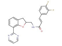 (2E)-3-(3,4-difluorophenyl)-N-{[7-(2-pyrimidinyl)-2,3-dihydro-1-benzofuran-2-yl]methyl}acrylamide