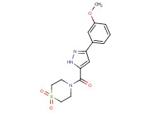 4-{[3-(3-methoxyphenyl)-1H-pyrazol-5-yl]carbonyl}thiomorpholine 1,1-dioxide
