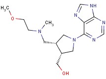 [(3R*,4R*)-4-{[(2-methoxyethyl)(methyl)amino]methyl}-1-(9H-purin-6-yl)pyrrolidin-3-yl]methanol