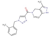 N-[(3,5-dimethyl-1H-pyrazol-4-yl)methyl]-N-methyl-1-(2-methylbenzyl)-1H-1,2,3-triazole-4-carboxamide