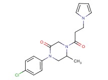 1-(4-chlorophenyl)-5-methyl-4-[3-(1H-pyrrol-1-yl)propanoyl]-2-piperazinone