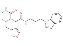 2-[1-(3-furylmethyl)-3-oxo-2-piperazinyl]-N-[3-(1H-indazol-1-yl)propyl]acetamide