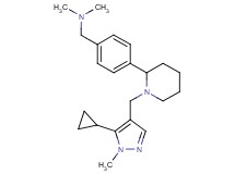 (4-{1-[(5-cyclopropyl-1-methyl-1H-pyrazol-4-yl)methyl]-2-piperidinyl}benzyl)dimethylamine