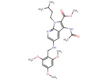 methyl 3-(acetylamino)-1-(3-methylbutyl)-5-[(2,4,6-trimethoxybenzyl)amino]-1H-pyrrolo[2,3-b]pyridine-2-carboxylate