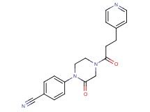4-{2-oxo-4-[3-(4-pyridinyl)propanoyl]-1-piperazinyl}benzonitrile