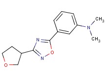 N,N-dimethyl-3-[3-(tetrahydrofuran-3-yl)-1,2,4-oxadiazol-5-yl]aniline