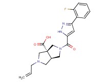 (3aR*,6aR*)-2-allyl-5-{[3-(2-fluorophenyl)-1H-pyrazol-5-yl]carbonyl}hexahydropyrrolo[3,4-c]pyrrole-3a(1H)-carboxylic acid