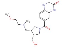 7-[((3R*,4R*)-3-(hydroxymethyl)-4-{[(2-methoxyethyl)(methyl)amino]methyl}pyrrolidin-1-yl)carbonyl]-3,4-dihydroquinoxalin-2(1H)-one
