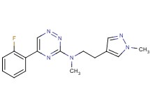 5-(2-fluorophenyl)-N-methyl-N-[2-(1-methyl-1H-pyrazol-4-yl)ethyl]-1,2,4-triazin-3-amine