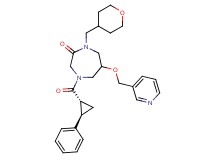 4-{[(1R*,2R*)-2-phenylcyclopropyl]carbonyl}-6-(3-pyridinylmethoxy)-1-(tetrahydro-2H-pyran-4-ylmethyl)-1,4-diazepan-2-one