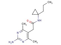 2-(2-amino-4,6-dimethylpyrimidin-5-yl)-N-(1-propylcyclopropyl)acetamide