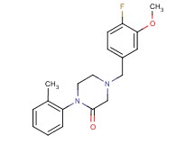 4-(4-fluoro-3-methoxybenzyl)-1-(2-methylphenyl)-2-piperazinone