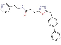 3-[5-(4-biphenylylmethyl)-1,3,4-oxadiazol-2-yl]-N-[2-(3-pyridinyl)ethyl]propanamide