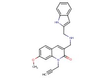 3-{[(1H-indol-2-ylmethyl)amino]methyl}-7-methoxy-1-(2-propyn-1-yl)-2(1H)-quinolinone