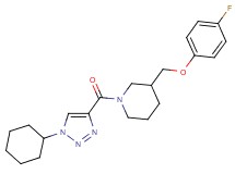 1-[(1-cyclohexyl-1H-1,2,3-triazol-4-yl)carbonyl]-3-[(4-fluorophenoxy)methyl]piperidine