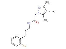 N-[3-(2-fluorophenyl)propyl]-2-(3,4,5-trimethyl-1H-pyrazol-1-yl)acetamide