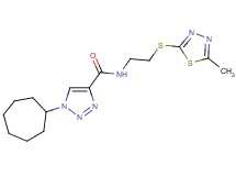 1-cycloheptyl-N-{2-[(5-methyl-1,3,4-thiadiazol-2-yl)thio]ethyl}-1H-1,2,3-triazole-4-carboxamide