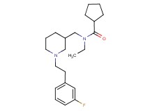 N-ethyl-N-({1-[2-(3-fluorophenyl)ethyl]-3-piperidinyl}methyl)cyclopentanecarboxamide