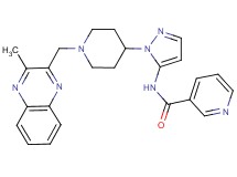 N-(1-{1-[(3-methyl-2-quinoxalinyl)methyl]-4-piperidinyl}-1H-pyrazol-5-yl)nicotinamide