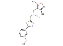 1-(3,5-dimethylisoxazol-4-yl)-N-{[2-(3-methoxyphenyl)-1,3-thiazol-5-yl]methyl}-N-methylmethanamine
