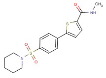 N-methyl-5-[4-(piperidin-1-ylsulfonyl)phenyl]thiophene-2-carboxamide