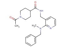 1-acetyl-N-({2-[benzyl(methyl)amino]-3-pyridinyl}methyl)-4-piperidinecarboxamide