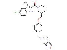 1-[4-({1-[(5-chloro-3-methyl-1H-indol-2-yl)carbonyl]-3-piperidinyl}methoxy)phenyl]-N-(3-isoxazolylmethyl)-N-methylmethanamine