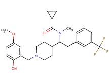 N-{1-[1-(2-hydroxy-5-methoxybenzyl)-4-piperidinyl]-2-[3-(trifluoromethyl)phenyl]ethyl}-N-methylcyclopropanecarboxamide