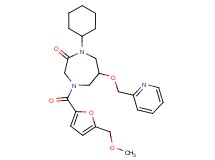 1-cyclohexyl-4-[5-(methoxymethyl)-2-furoyl]-6-(2-pyridinylmethoxy)-1,4-diazepan-2-one