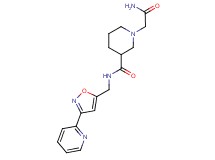 1-(2-amino-2-oxoethyl)-N-{[3-(2-pyridinyl)-5-isoxazolyl]methyl}-3-piperidinecarboxamide