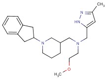 N-{[1-(2,3-dihydro-1H-inden-2-yl)-3-piperidinyl]methyl}-2-methoxy-N-[(3-methyl-1H-pyrazol-5-yl)methyl]ethanamine