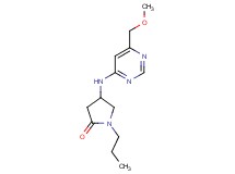 4-{[6-(methoxymethyl)pyrimidin-4-yl]amino}-1-propylpyrrolidin-2-one