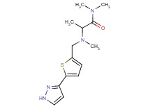 N,N-dimethyl-2-(methyl{[5-(1H-pyrazol-3-yl)-2-thienyl]methyl}amino)propanamide