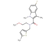 5-fluoro-N-(2-methoxyethyl)-1,3-dimethyl-N-[(5-methyl-2-thienyl)methyl]-1H-indole-2-carboxamide