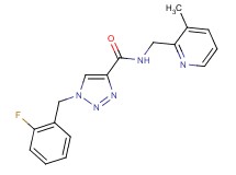 1-(2-fluorobenzyl)-N-[(3-methyl-2-pyridinyl)methyl]-1H-1,2,3-triazole-4-carboxamide